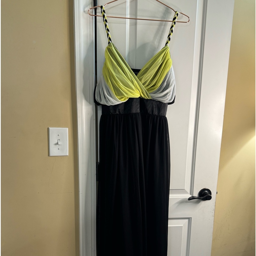 Black -Yellow & White Dress